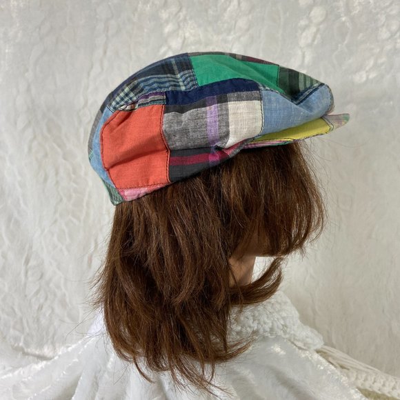 Vintage 60s Indian Madras Newsboy Cabbie Union Made Small Hat Cap - Picture 2 of 10